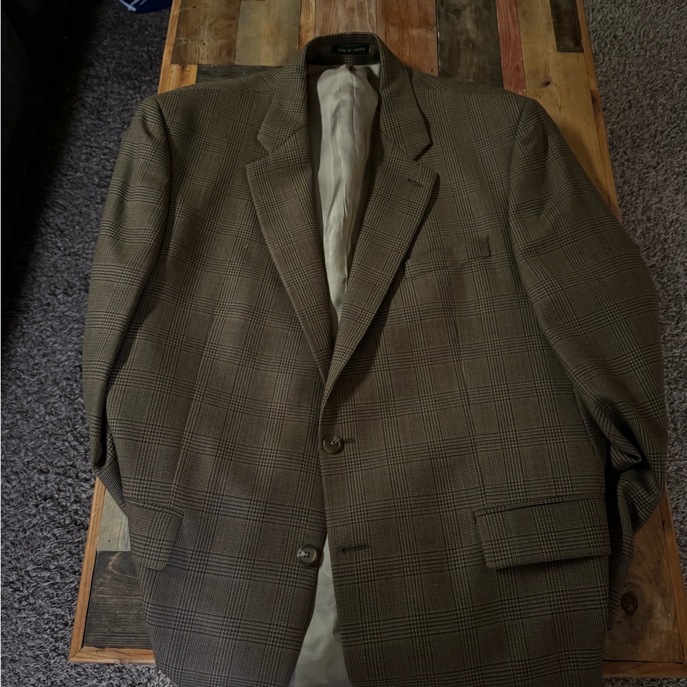 Men's Brown Plaid Blazer